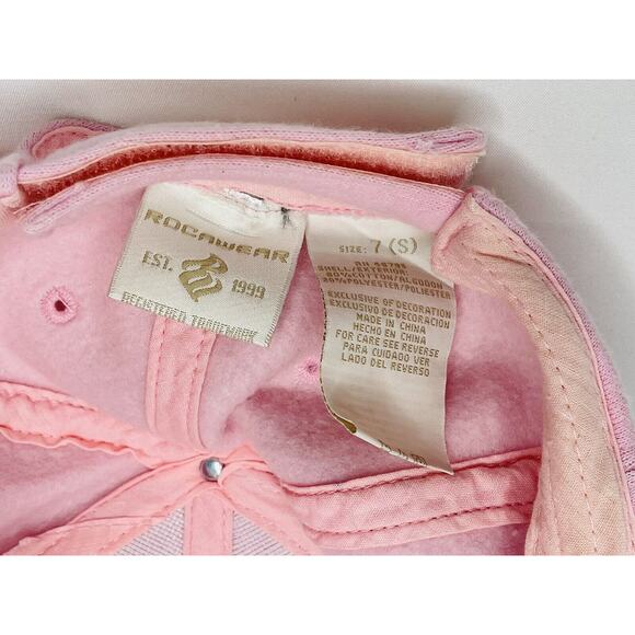 Unisex Rocawear Baseball Cap Pink Solid Color Hat Adjustable Strap - Picture 6 of 9